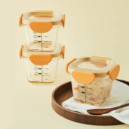 Hộp đựng thức ăn cho bé LocknLock 260ml*3 hộp - Màu cam - LLG510S3, Hộp đựng thức ăn cho bé LocknLock 260ml*3 hộp - Màu cam - LLG510S3